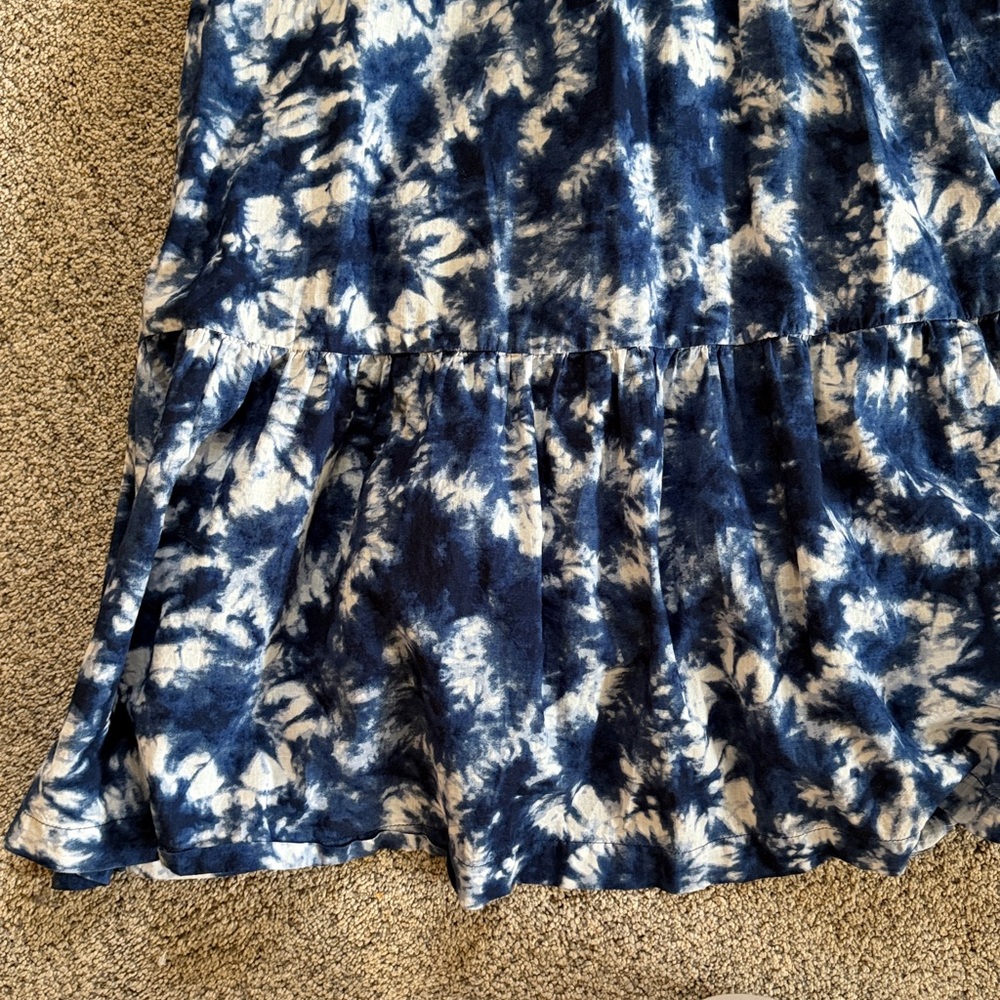 Gap navy tie dye midi dress cotton size 8 - Picture 3 of 6
